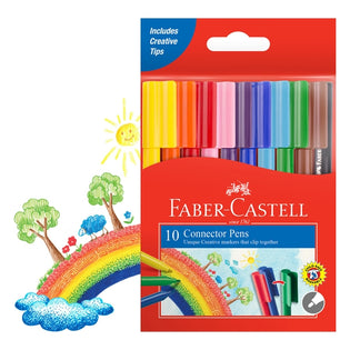 Faber-Castell Connector Whiteboard Markers Assorted Wallet of 4 - Impact