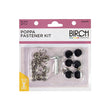 Birch Poppa Stud Fastener Kit & Tool, Black- 6 Set