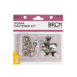Birch Poppa Stud Fastener Kit & Tool, Silver- 6 Set