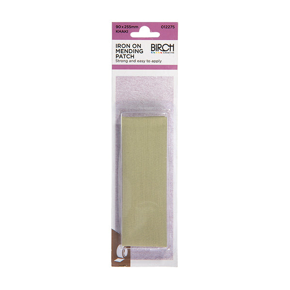 Birch Iron On Mending Patch, Khaki