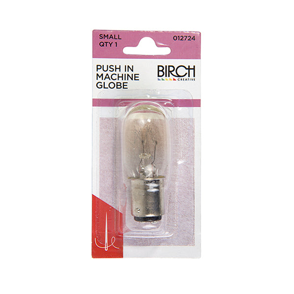 Birch Push In Machine Bayonet Globe B/P, Clear- Small