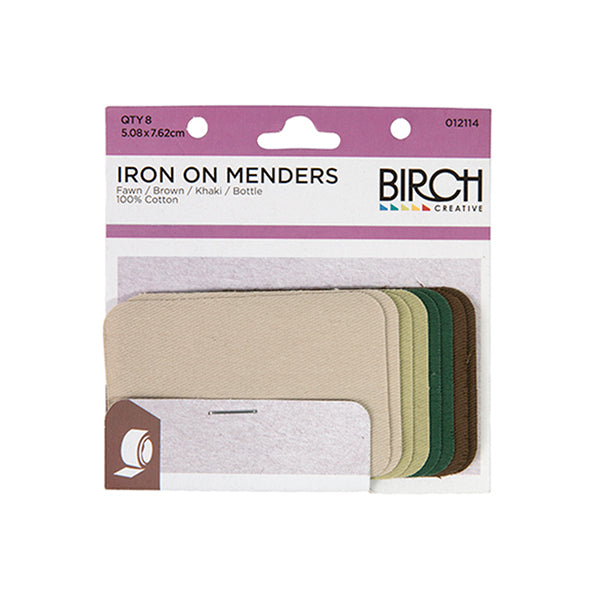 Birch Iron On Menders, Assorted Browns- 8pk – Lincraft