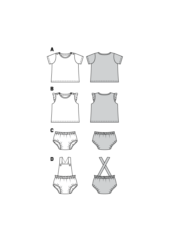 Burda Pattern 9316 Baby's sportswear