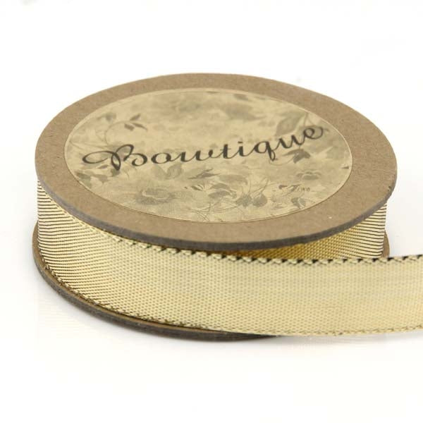 Bowtique Decorative Ribbon, Gold Metallic- 15mm x 5m