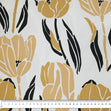 Cotton Duck Fabric, Retro Mustard Floral- Width 145cm