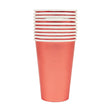 Metallic Party Paper Cups, 355ml Pink- 10pk