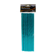 Metallic Party Paper Straw, Blue- 20pk