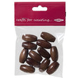 Arbee Wood Beads, Oval 25mm Brown- 12pc