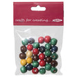 Arbee Wood Beads, Round 12mm Assorted- 30pc