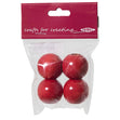 Arbee Wood Beads, Round 30mm Red- 4pc