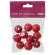 Arbee Wood Beads, Round 20mm Red- 10pc