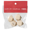 Arbee Wood Beads, Square 20mm Raw- 4pc