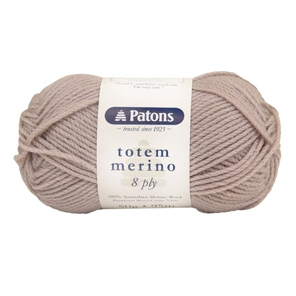 Patons Totem Merino 8ply Yarn, Almond Buff- 50g Merino Wool Yarn