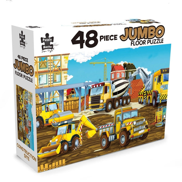 48-Piece Jumbo Floor Puzzle, Construction Site