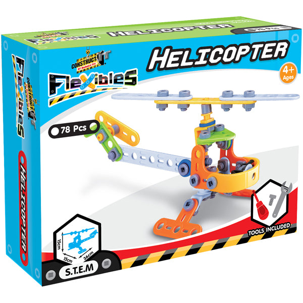 Construct It Flexibles, Helicopter- 78pc