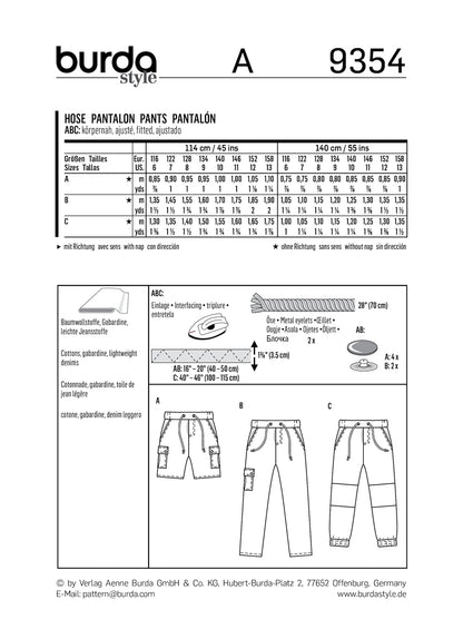 Burda Pattern 9354 (6-13)