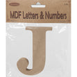 MDF Letter J- 10.5 x 1.5cm