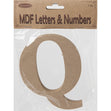 MDF Letter Q- 10.5 x 1.5cm