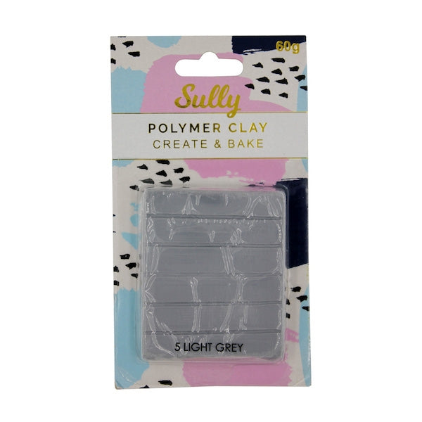 Sully Polymer Clay, Light Grey- 60g