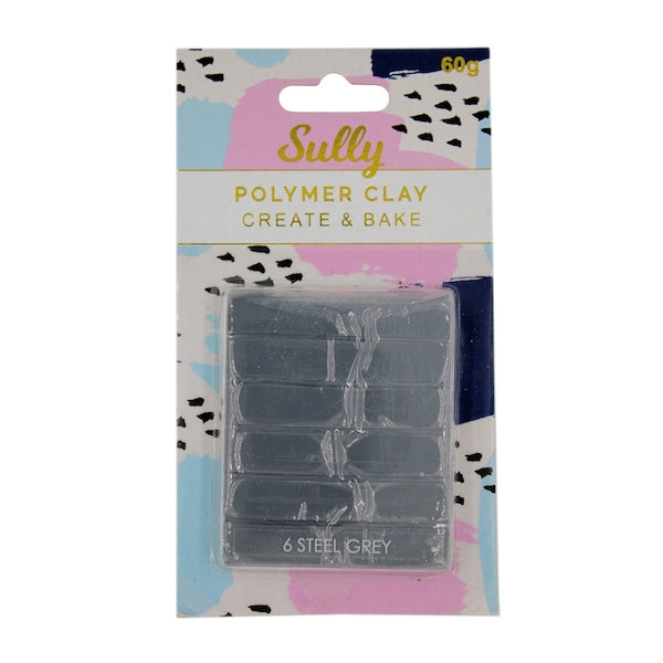 Sully Polymer Clay, Steel Grey- 60g