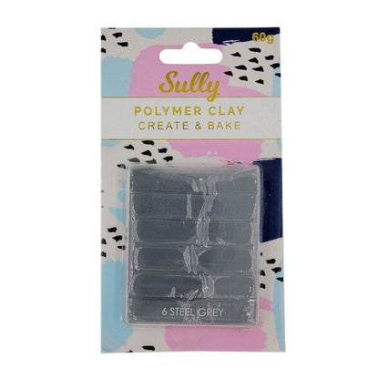 Sully Polymer Clay, Steel Grey- 60g