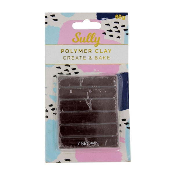 Sully Polymer Clay, Brown- 60g