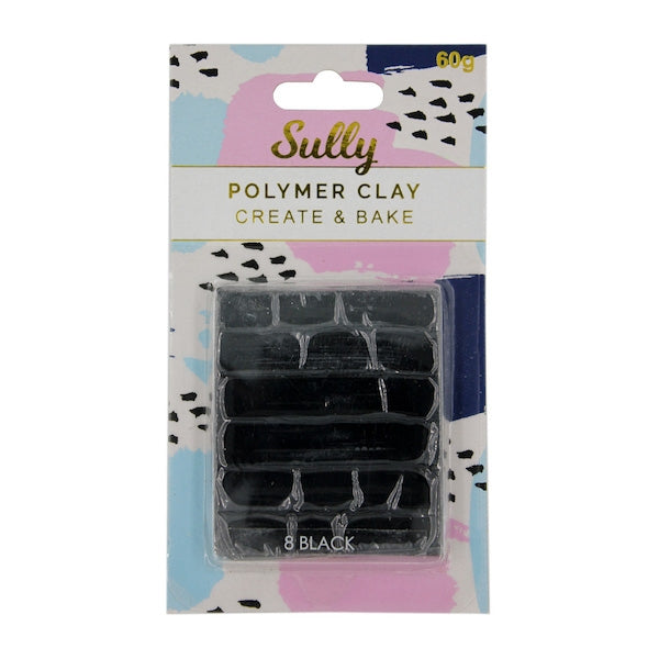 Sully Polymer Clay, Black- 60g