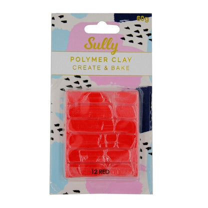 Sully Polymer Clay, Red- 60g