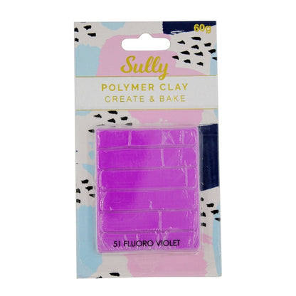 Sully Polymer Clay, Fluoro Violet- 60g