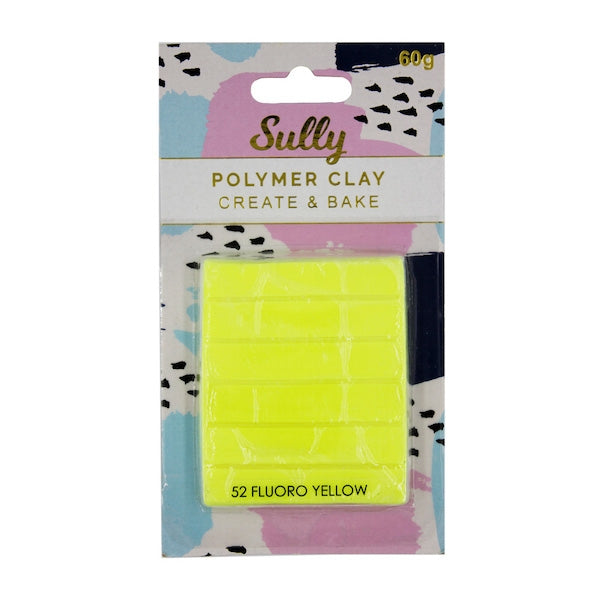 Sully Polymer Clay, Fluoro Yellow- 60g