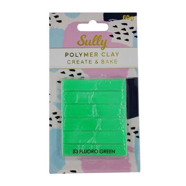 Sully Polymer Clay, Fluoro Green- 60g