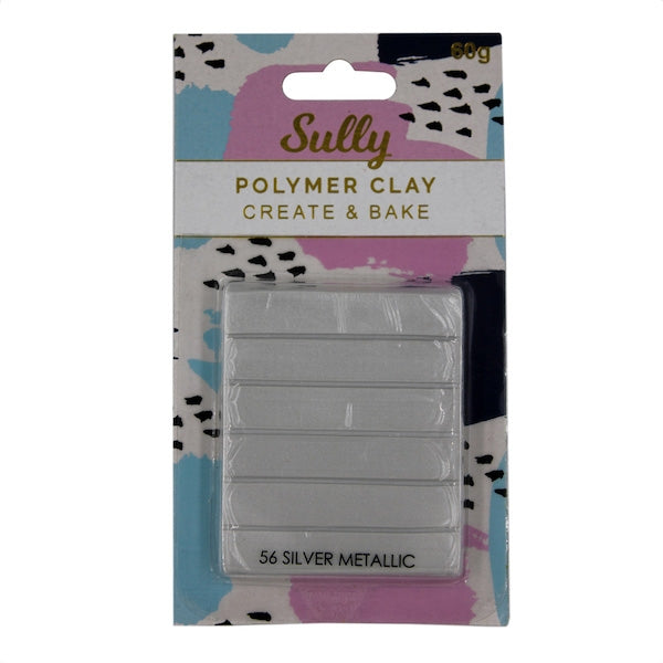 Sully Polymer Clay, Silver Metallic- 60g