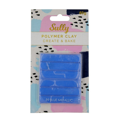 Sully Polymer Clay, Blue Metallic- 60g