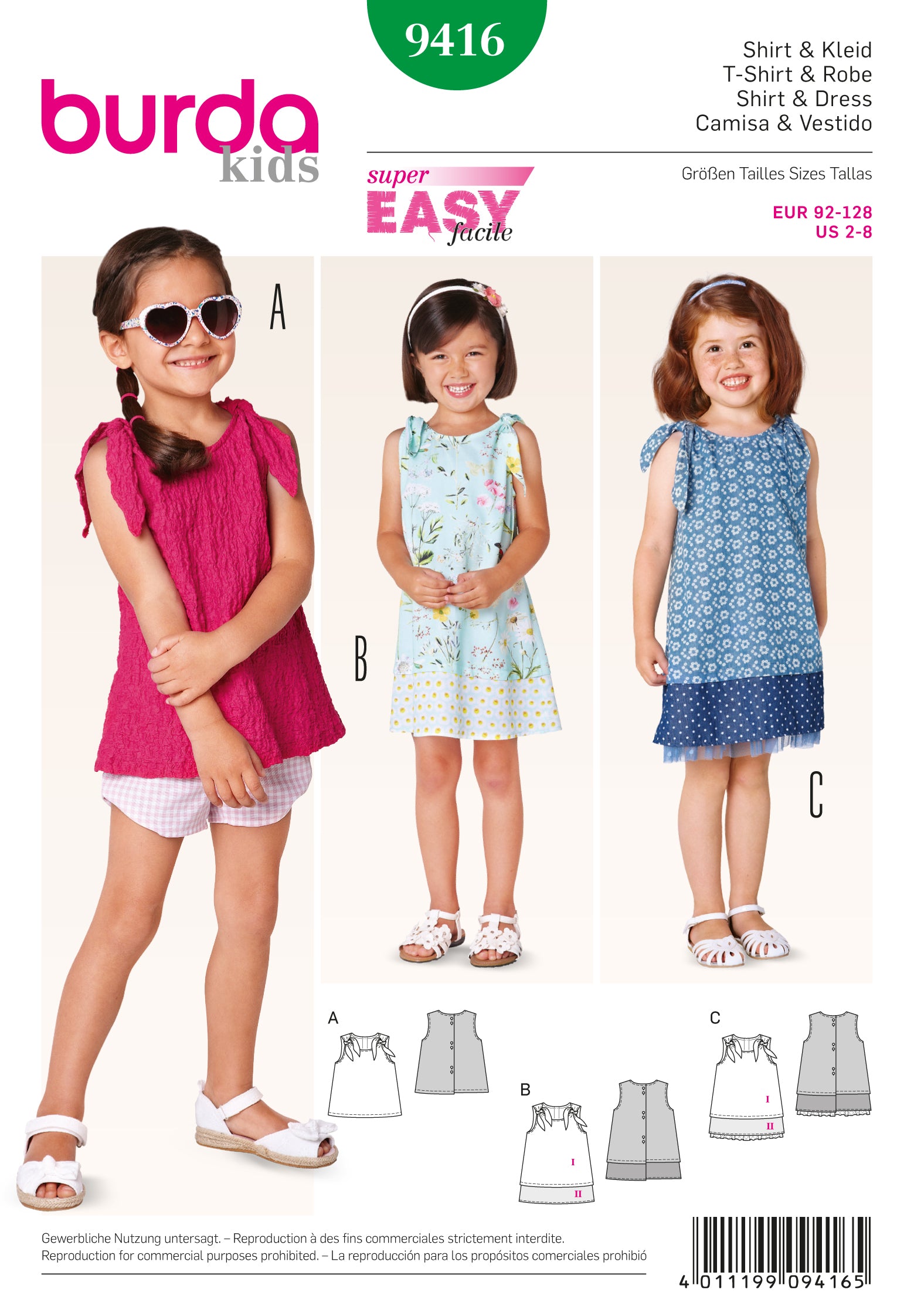 Burda Pattern 9416- Toddlers