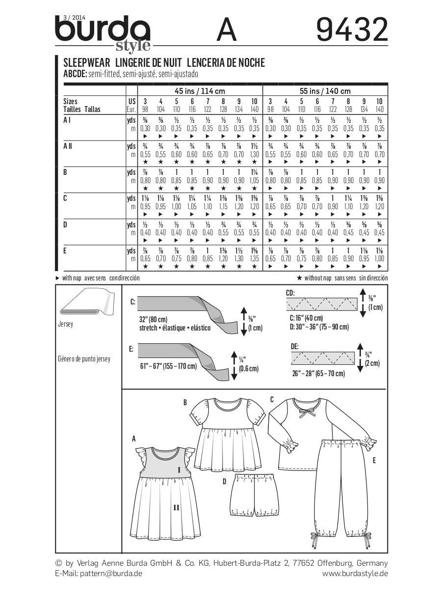 Burda Pattern 9432 (3-10)