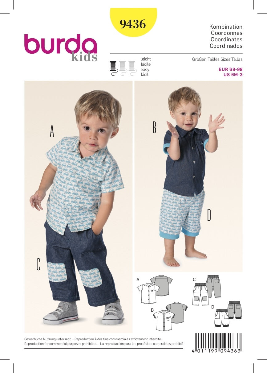 Burda Pattern 9436 (6M-3Yr)