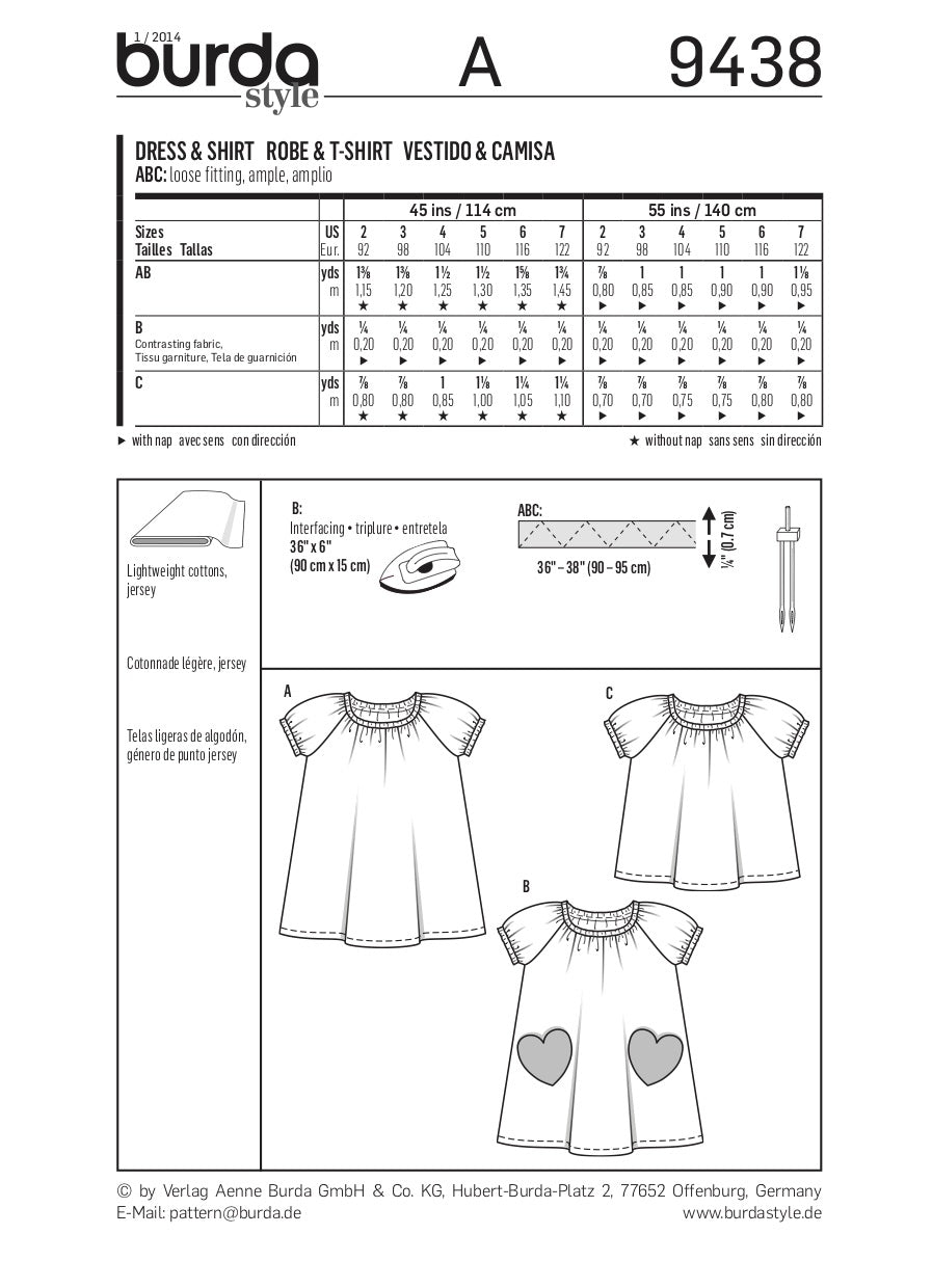 Burda Pattern 9438 (2-7)