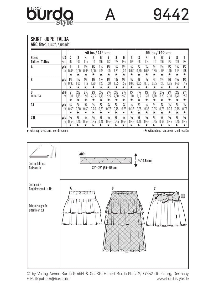 Burda Pattern 9442 (2-8)