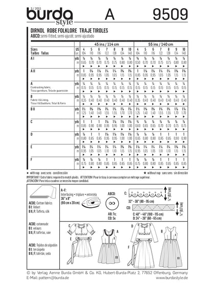 Burda Pattern 9509 (4-10)