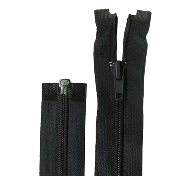 Open End Zip, Black