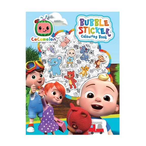 Childrens Cocomelon Sticker Colouring Book & Copy Colour Book