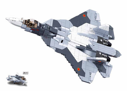 Sluban Gray White 2-in-1 Jet Fighter