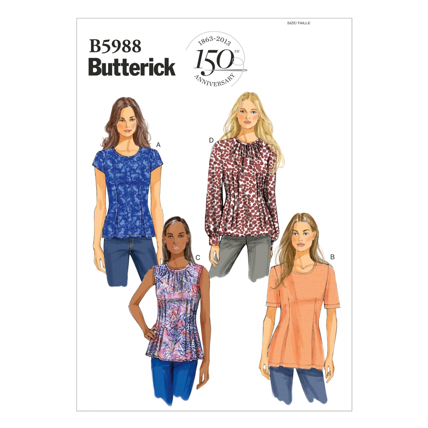 Butterick Pattern B5988 Misses'/Misses' Petite Top