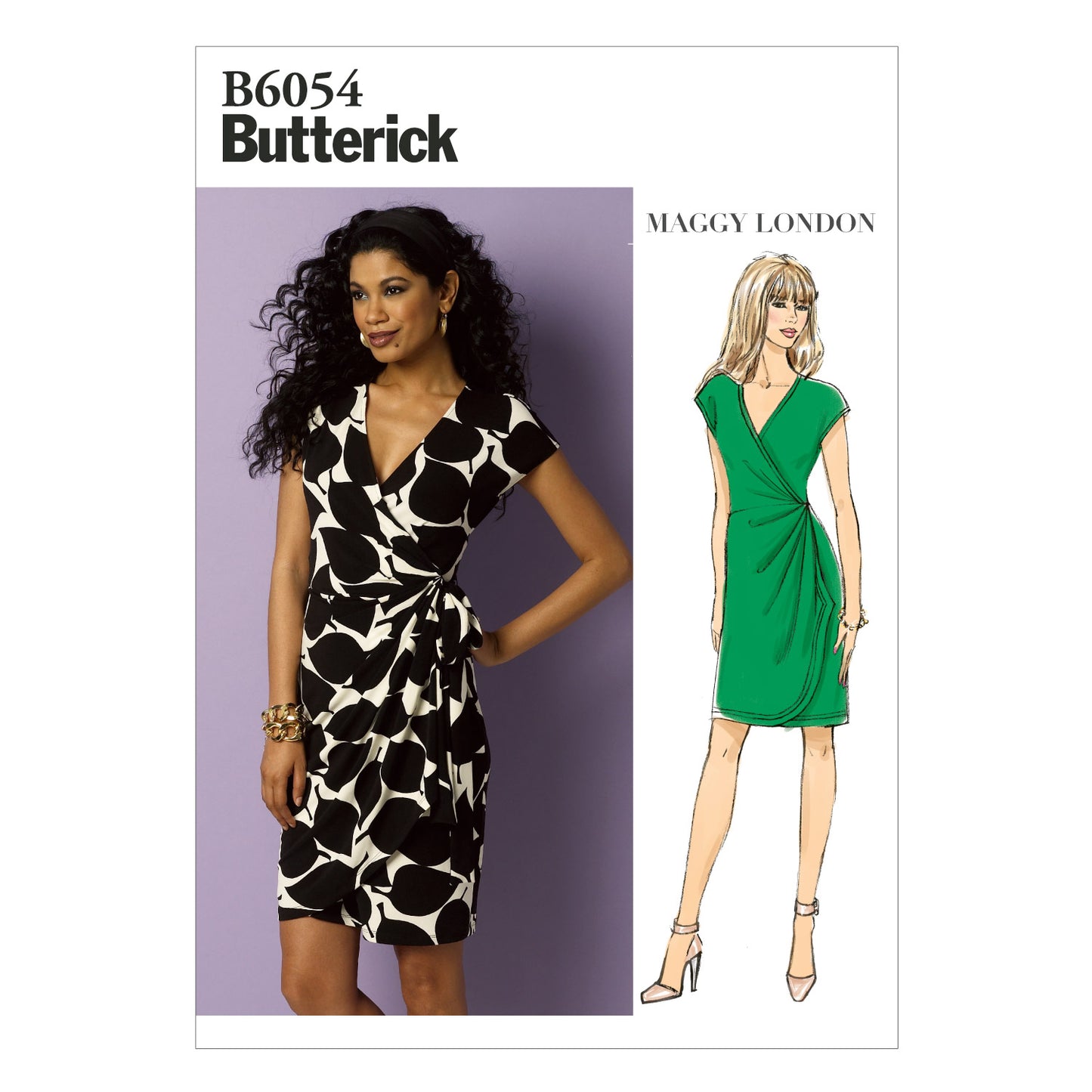 Butterick Pattern B6054 Misses Pleated Wrap Dress