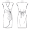 Butterick Pattern B6054 Misses Pleated Wrap Dress