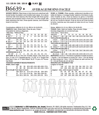 Butterick Pattern B6639  Misses' Dress