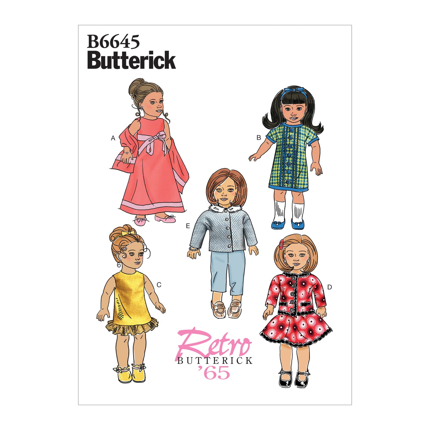 Butterick Pattern B6645 Doll Clothes