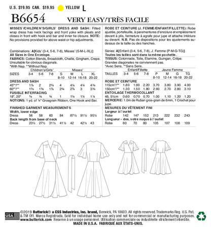 Butterick Pattern B6654 Misses Dress