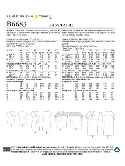 Butterick Pattern B6683 Misses Dress