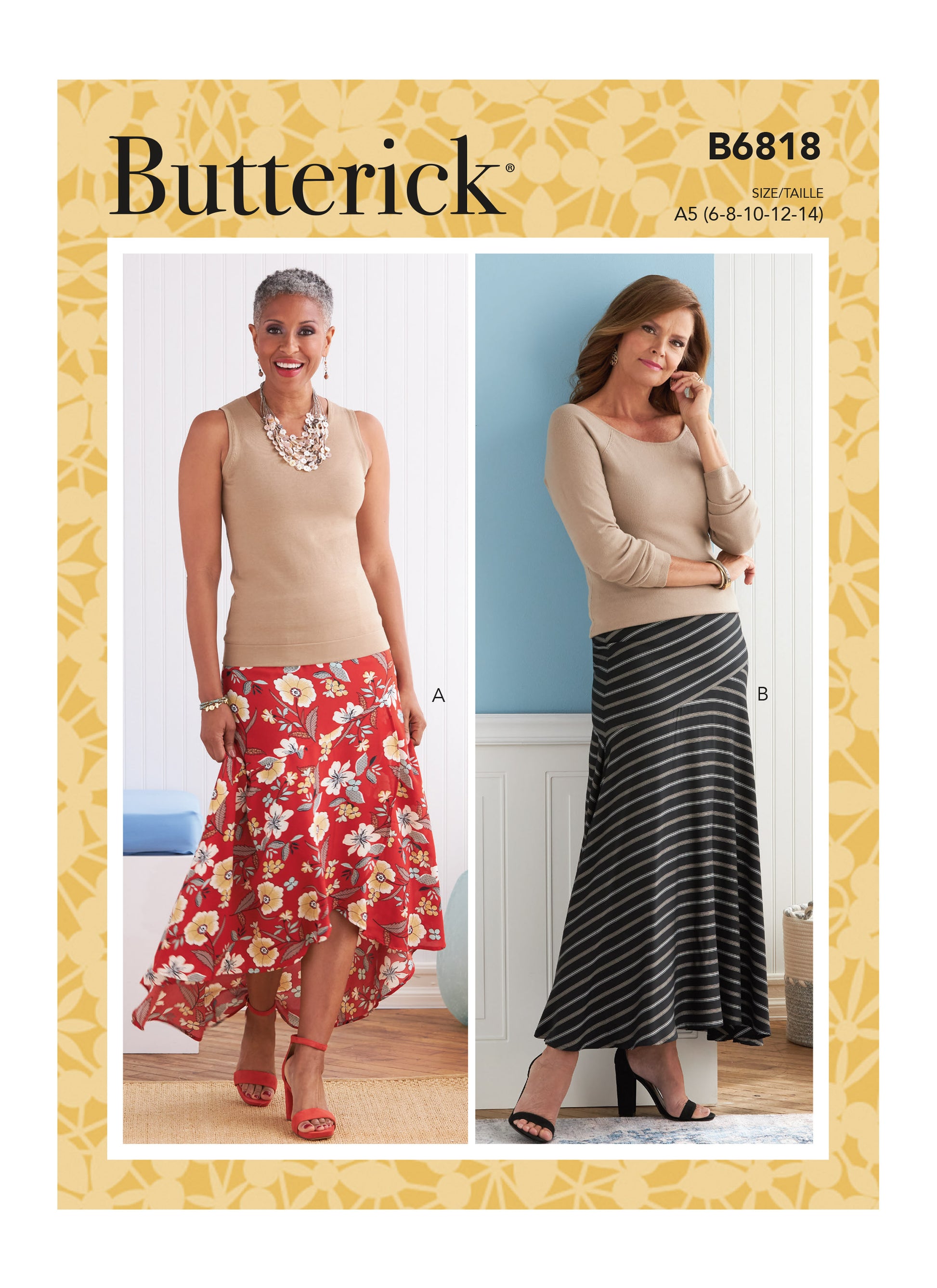 Butterick Pattern B6818 Misses' Skirt